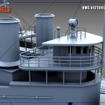 08 - HMS Victoria - Bridge & Funnels